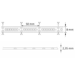 Zestaw taśma LED 24V 3m IP65 2700K zasilacz, włącznik ON/OFF