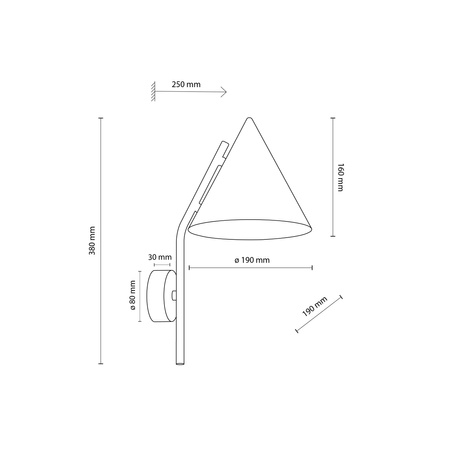 Kinkiet CONO Black 1xE27