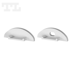 Komplet zaślepek bocznych P2-1 RAL 7016 (1 szt. z otworem, 1 szt bez otworu) (nr kat 77027016)