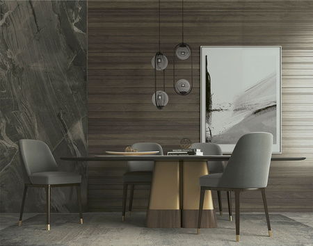 Lampa wisząca szklane kule grafitowe K-5111 z serii DAVOS