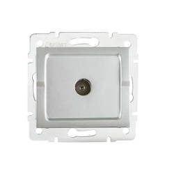 Gniazdo podtynkowe TV telewizyjne LOGI srebrny