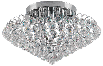 Lampa sufitowa Monaco 6xE27 chrom i kryształ