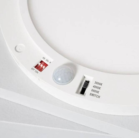 Plafon Oprawa LED 18W CCT Okrągła Slim Surface z Czunikiem Ruchu