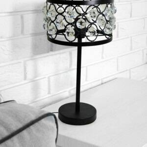 Lampa stołowa z kryształkami VEJLE E27