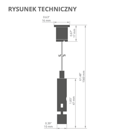 Zestaw mocowań do opraw zwieszanych RD-2 biały KLUŚ 42653L9010