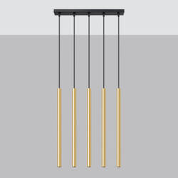 Lampa Wisząca PASTELO 5L złoty połysk