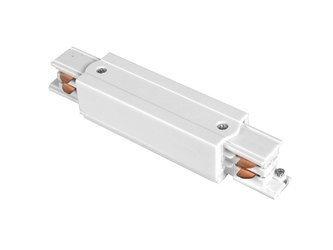 Łącznik szyny 3 - fazowej  prosty biały