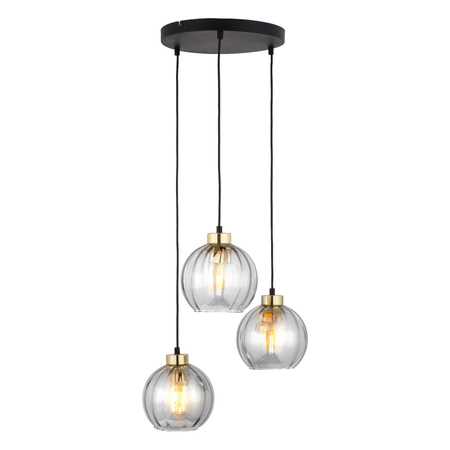 Lampa wisząca DEVI Transparent 3xE27 koło