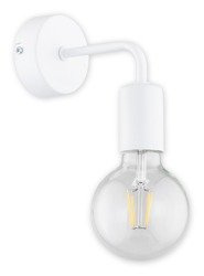 Metalowy kinkiet Maris biały matowy 1 x E27