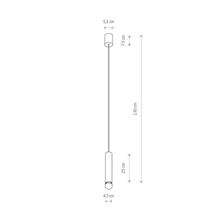 Nowodvorski Lampa wisząca czarna mosiądz BATON 