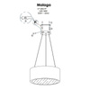 Malaga lampa wisząca szara LP-622/1P GREY