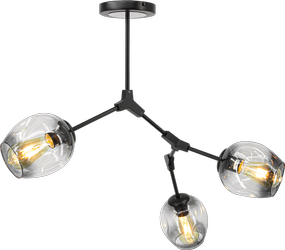 Lampa sufitowa Boston 3xE27 Czarna
