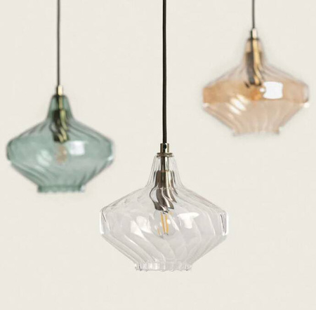 Lampa Wisząca Kryształ Blas 1xE14 Bursztynowa