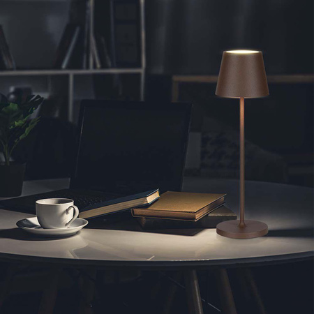 Lampka Biurkowa Nocna V-TAC 1,5W LED Ładowanie Ściemnianie IP54 Brąz