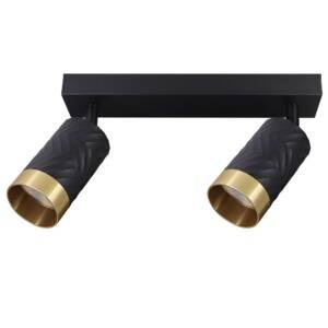 Lampa ścienno-sufitowa ARRAS 2 czarno-złota GU10