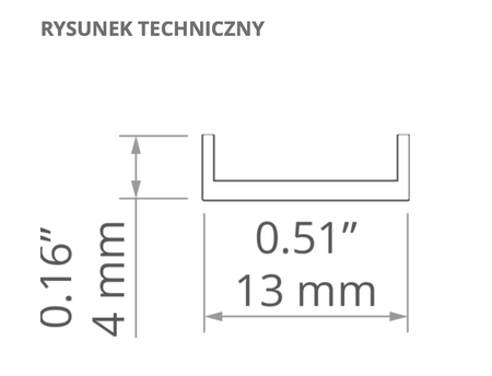 Osłona do profilu LIGER-11 Kluś mleczna satynowa 3m