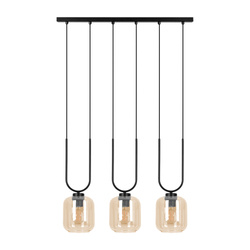 Efektowna lampa wisząca, trzy niezwykłe klosze K-5581 z serii CONI