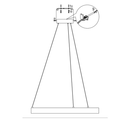 Midway lampa wisząca mała złota Triangle LP-033/1P S GD