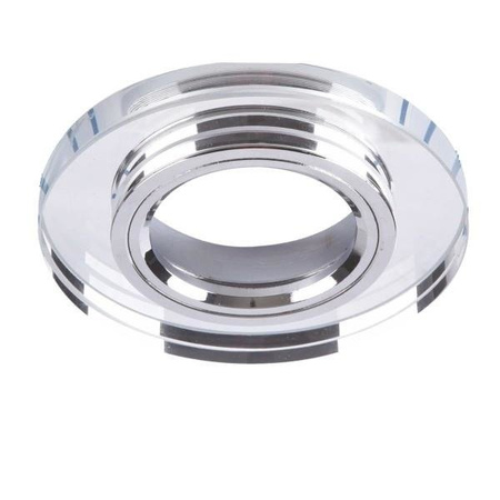 Oczko sufitowe szklane okrągłe srebrne Vidi chrom