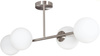 Lampa sufitowa Milano srebrna 4xE14 mleczne kule