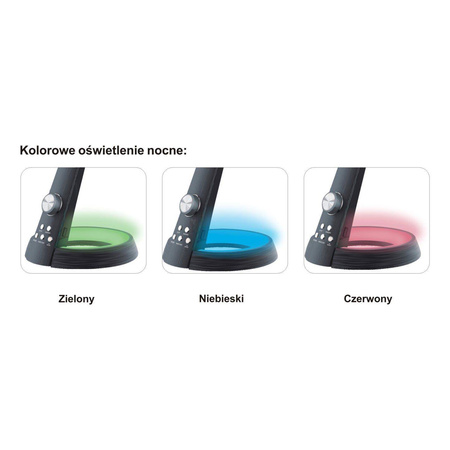 Wielofunkcyjna, ledowa lampka biurkowa K-BL1063 SREBRNY z serii BERKANE