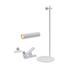 Lampka Biurkowa V-TAC 4w1 37cm Kinkiet Klips Latarka 3W LED Biała 