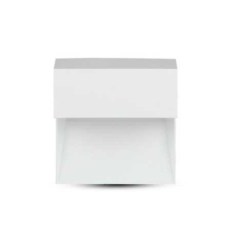 Oprawa Ścienna Elewacyjna 3W LED V-TAC Biała Kwadrat 230V IP65 VT-1172-W-N 3000K 300lm