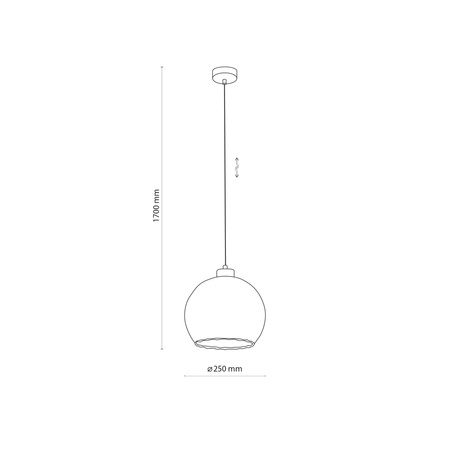 Lampa wisząca DEVI Amber 1xE27 250