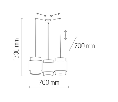 Lampa wisząca  Boho White 3xE27 pająk