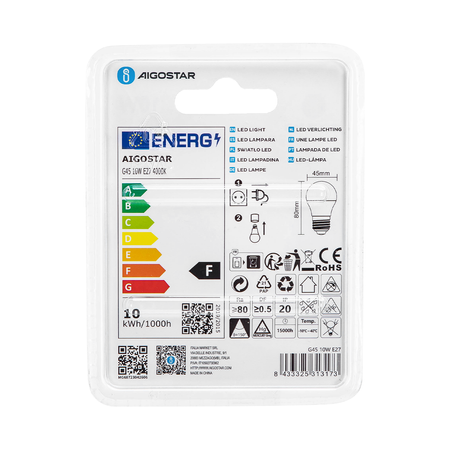 Żarówka LED E27 10W G45
