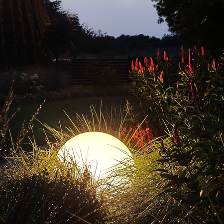 Kula Ogrodowa lampa Globo biała 1xE27 30cm