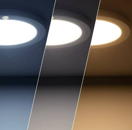 Plafon Oprawa LED 18W CCT Okrągła Slim Surface z Czunikiem Ruchu