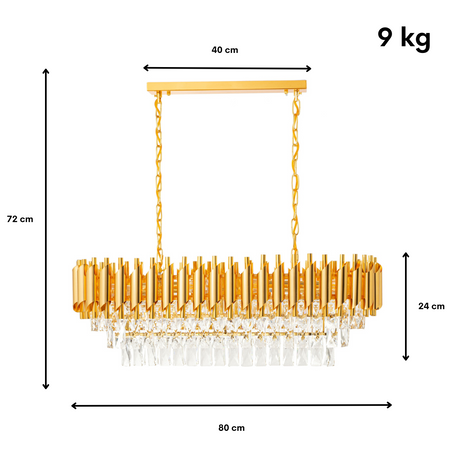 Lampa kryształowa luksusowa żyrandol Luxury GOLD WSC025