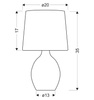 Lampka stołowa czarna ceramiczna Ambon 41-78643