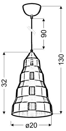 Lampa sufitowa wisząca candellux vesuvio 31-58584 e27 miedziany