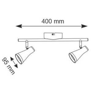 Lampa ścienno-sufitowa ruchoma LED BERG 2 Czarna 3000K