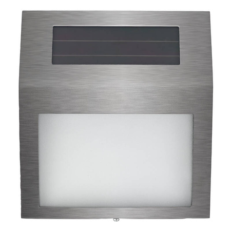Lampa solarna z numerem budynku IP44 srebrna