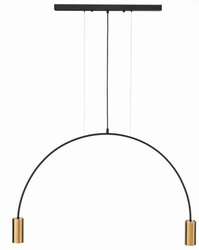 Lampa wisząca minimalistyczna czarna DUO łuk 2xG9
