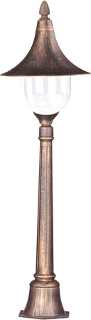 Lampa ogrodowa stojąca K-8129 CZARNY/ZŁOTY z serii BOSTON