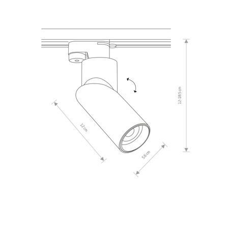 Nowodvorski Lampa do szynoprzewodów czarna PROFILE INDIA 