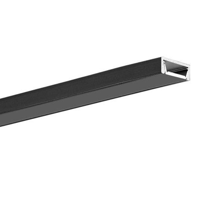 Profil aluminiowy do LED MICRO-PLUS Kluś czarny 2m
