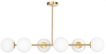 Lampa sufitowa Milano złota 6xE14 mleczne kule EP1C22