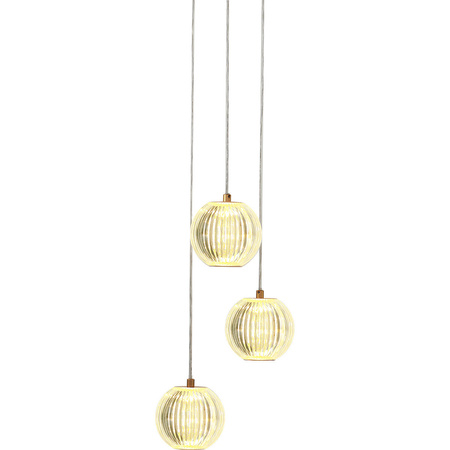 Light prestige Brillant 3 wisząca złota LP-3303/3P GD