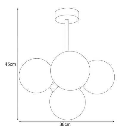 Lampa sufitowa przypominająca kiść winogron K-5364 z serii MEGAN