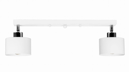 Lampa sufitowa listwa biała podwójna metalowa