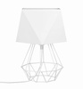 Lampka nocna Diament LOFT  WHITE  abażur biały