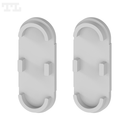 Komplet zaślepek bocznych szarych P4-10 do osłonki C22 (2 szt bez otworu) (nr kat 7704102201)