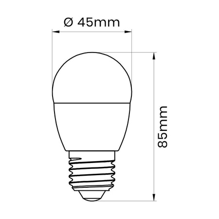 Żarówka LED G45 E27 9W kulka ciepła 3000K ceramiczna