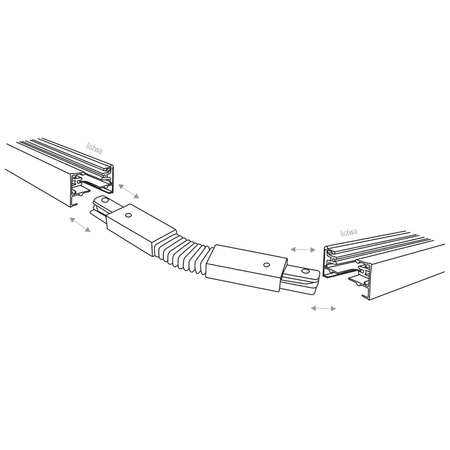 Tk Lighting TRACER BLACK ZŁĄCZE ELASTYCZNE
