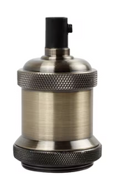 Metalowa oprawka dekoracyjna Loft dla żarówki E27 patyna